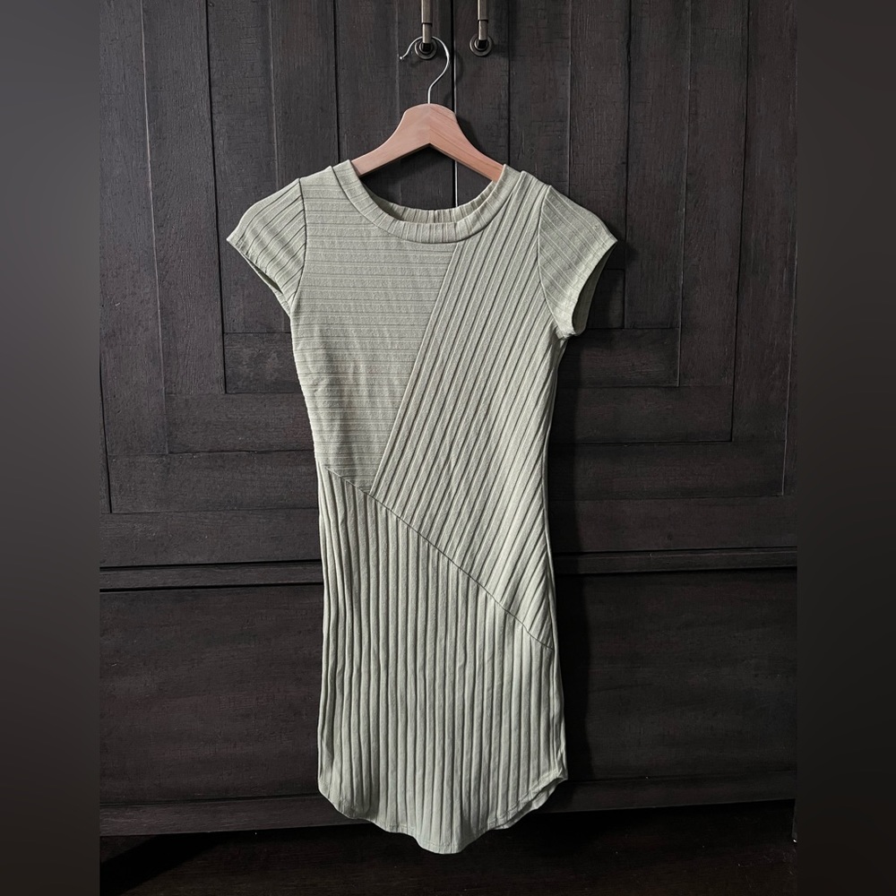 green mini dress